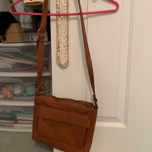 Brown leather purse